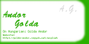 andor golda business card